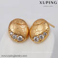 91336 Popular women jewelry circle shaped earrings simply style gold plated fashion stud earrings